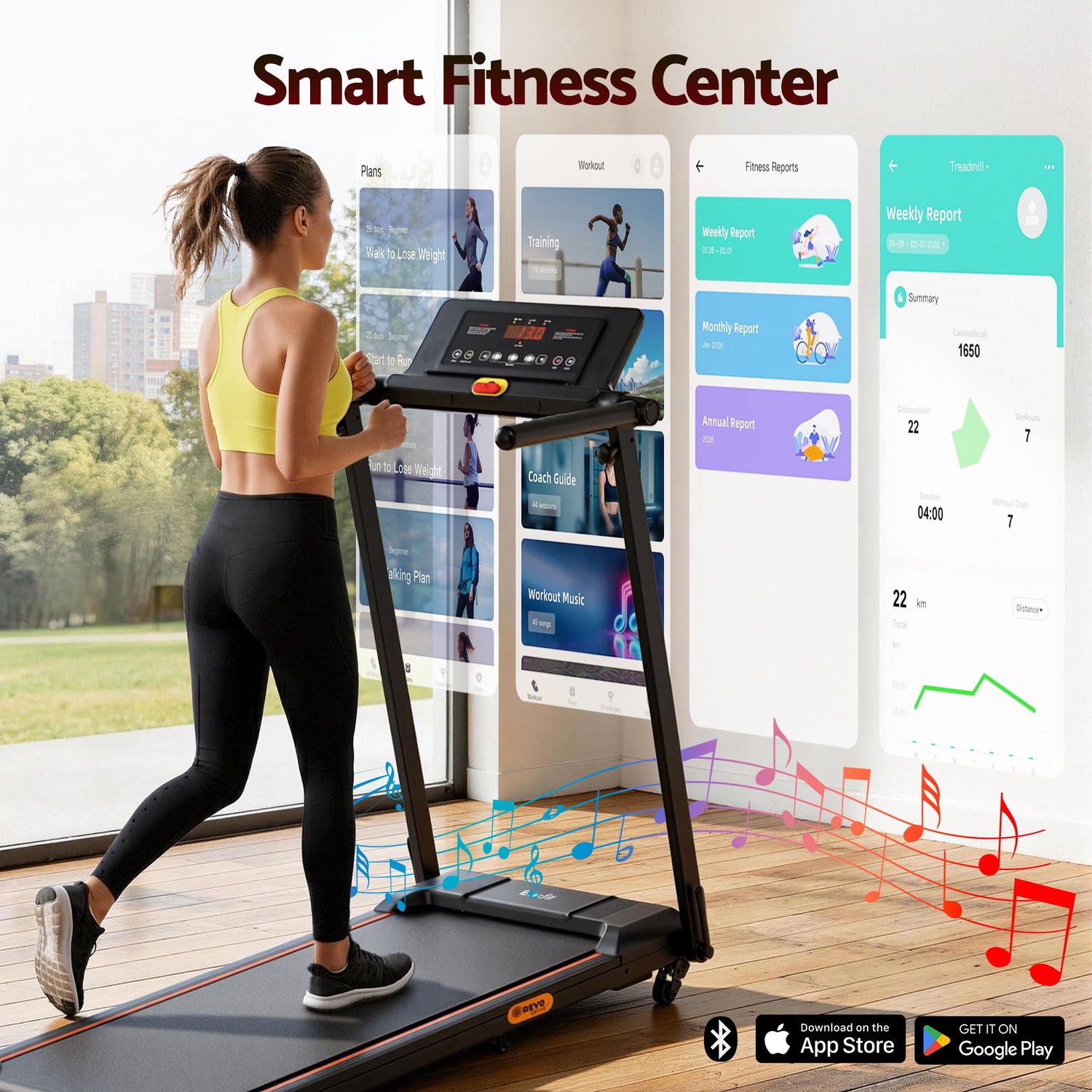 Everfit Treadmill Electric Walking Pad Foldable Incline for Home Office Gym Black-Sports &amp; Fitness > Exercise, Gym &amp; Fitness > Treadmills-PEROZ Accessories