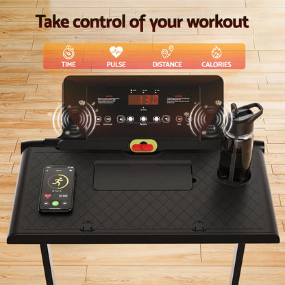 Everfit Treadmill Electric Walking Pad Foldable Incline for Home Office Gym Black-Sports &amp; Fitness > Exercise, Gym &amp; Fitness > Treadmills-PEROZ Accessories