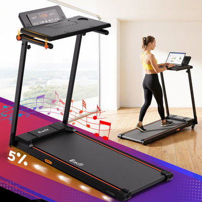 Everfit Treadmill Electric Walking Pad Foldable Incline for Home Office Gym Black-Sports &amp; Fitness > Exercise, Gym &amp; Fitness > Treadmills-PEROZ Accessories