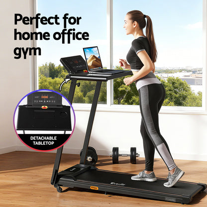 Everfit Treadmill Electric Walking Pad Foldable Incline for Home Office Gym Black-Sports &amp; Fitness &gt; Exercise, Gym &amp; Fitness &gt; Treadmills-PEROZ Accessories