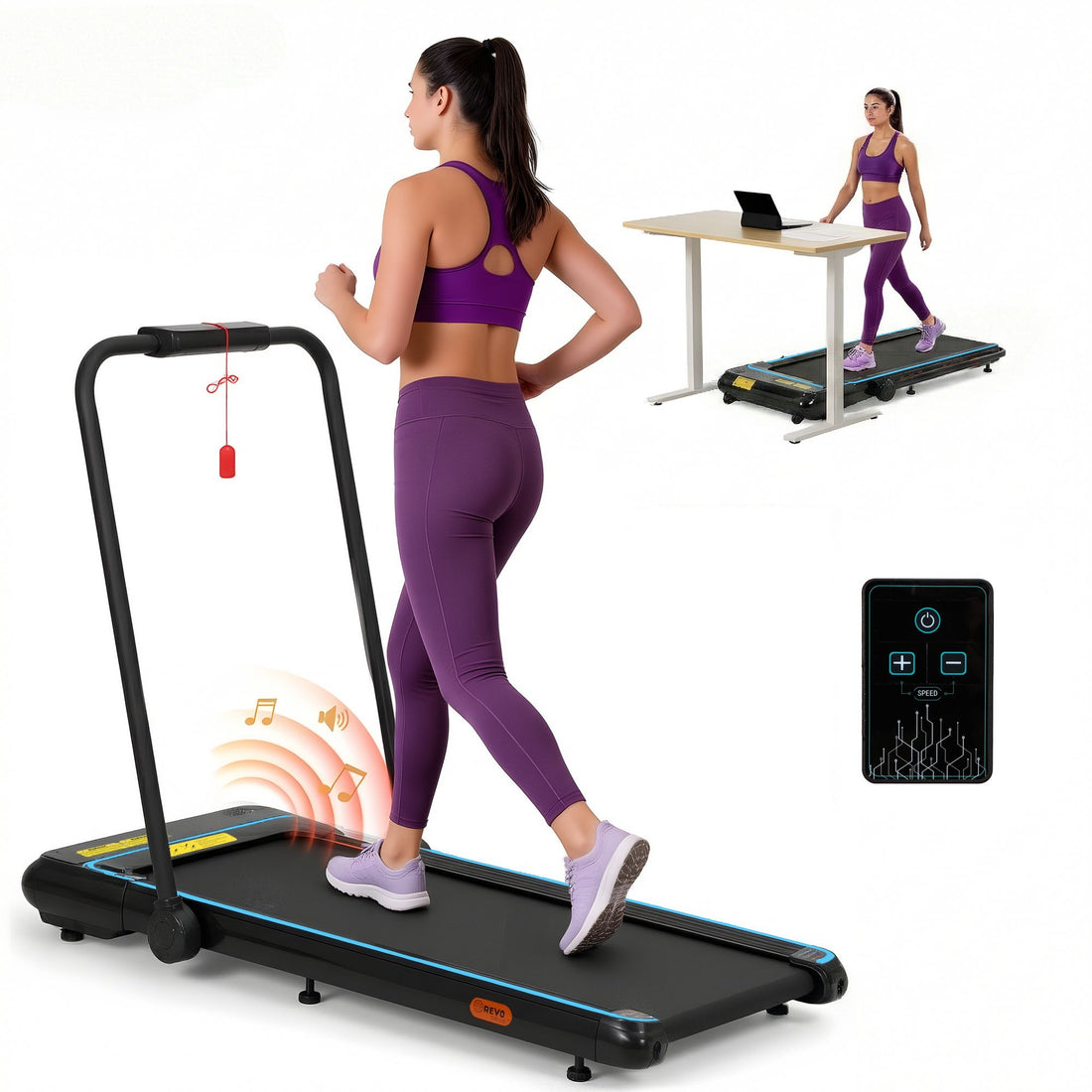 Everfit Treadmill Electric Walking Pad Under Desk Home Gym Fitness 420mm Remote-Walking Pad-PEROZ Accessories