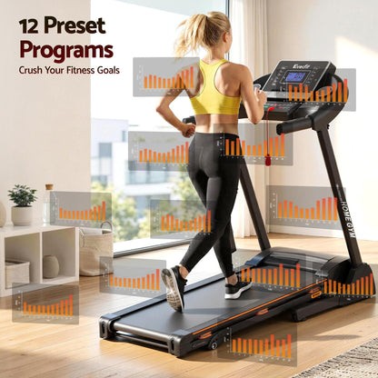 Everfit Treadmill Electric Home Gym Fitness Exercise Machine Hydraulic 420mm-Sports &amp; Fitness > Fitness Accessories-PEROZ Accessories