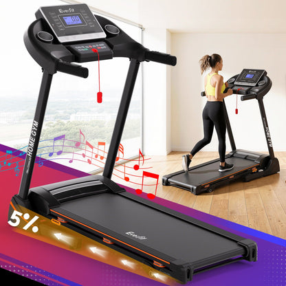 Everfit Treadmill Electric Home Gym Fitness Exercise Machine Hydraulic 420mm-Sports &amp; Fitness > Fitness Accessories-PEROZ Accessories