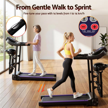 Everfit Treadmill Electric Home Gym Fitness Exercise Machine w/ Massager 400mm-Sports &amp; Fitness > Exercise, Gym &amp; Fitness > Exercise Bikes-PEROZ Accessories