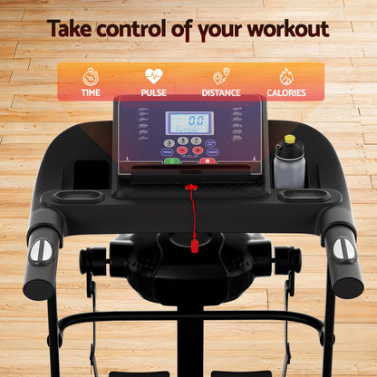 Everfit Treadmill Electric Home Gym Fitness Exercise Machine w/ Massager 400mm-Sports &amp; Fitness > Exercise, Gym &amp; Fitness > Exercise Bikes-PEROZ Accessories