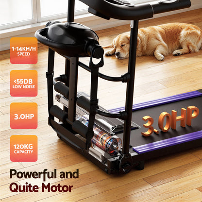 Everfit Treadmill Electric Home Gym Fitness Exercise Machine w/ Massager 400mm-Sports &amp; Fitness > Exercise, Gym &amp; Fitness > Exercise Bikes-PEROZ Accessories