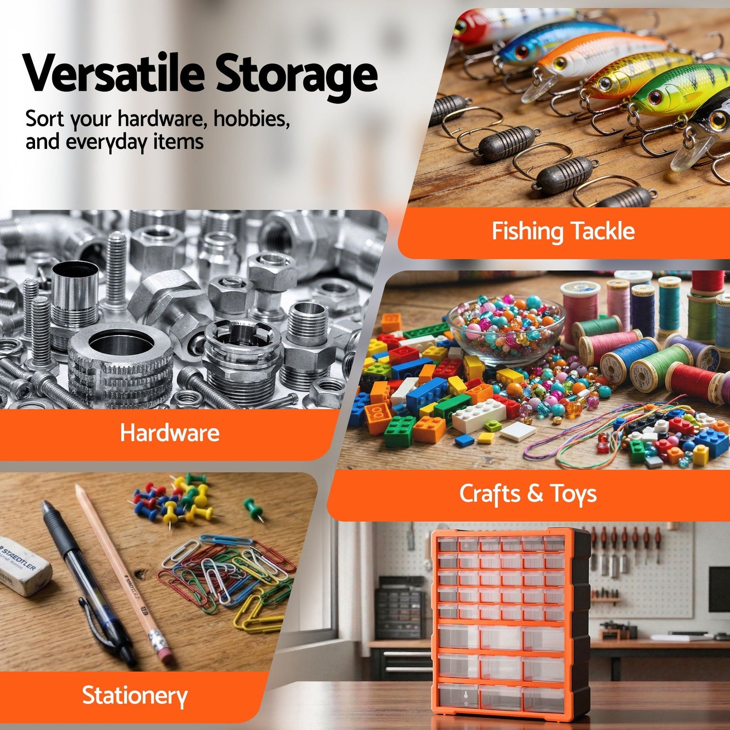 Giantz 39-Drawer Tool Storage Cabinet Anti-Drop Hardware Organizer-Tools > Tools Storage > Tool Boxes-PEROZ Accessories