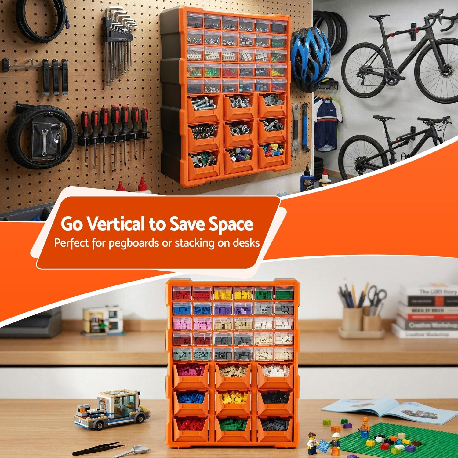 Giantz Tool Organizer 39-Drawer Hardware Cabinet Screw Storage Box Anti-Drop-Tools > Tools Storage > Tool Boxes-PEROZ Accessories