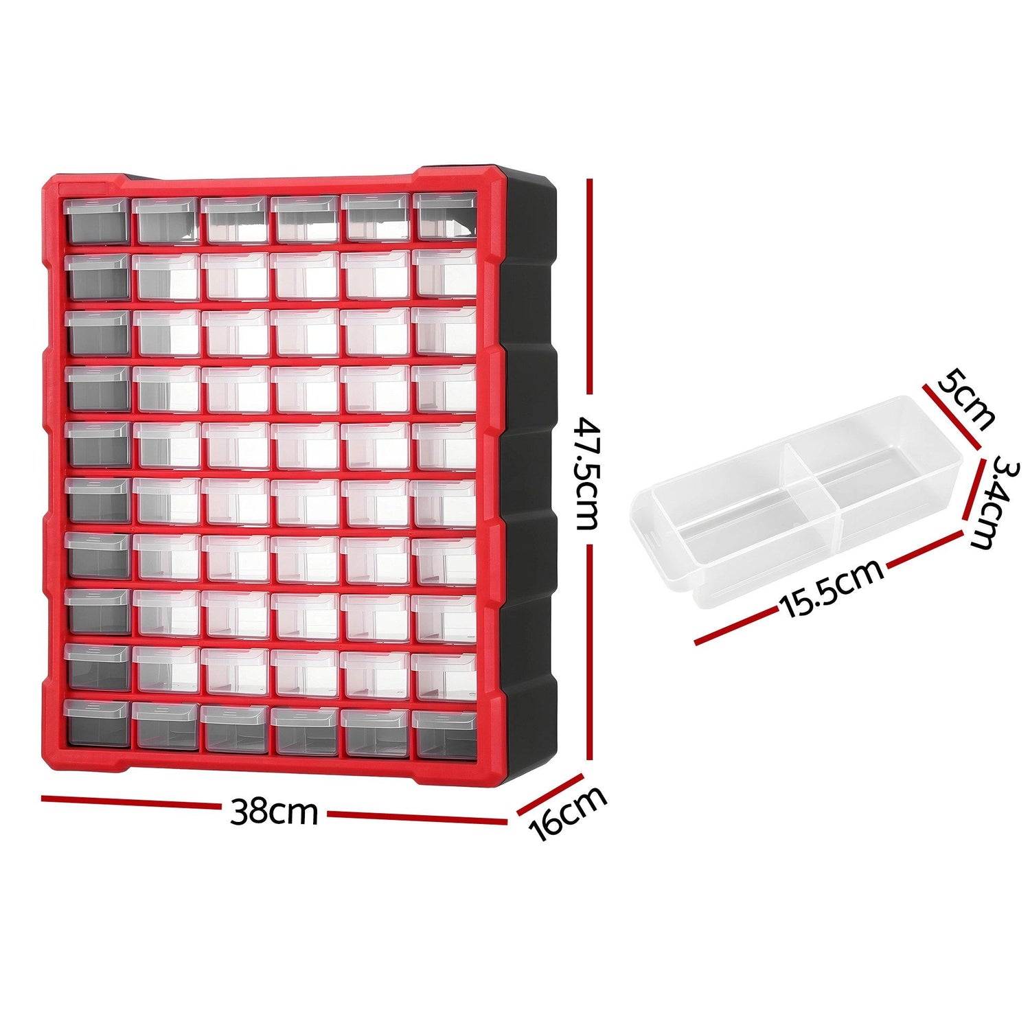 Giantz 60-Drawer Tool Storage Cabinet, Anti-Drop Hardware Organizer Storage Box-Tools > Tools Storage > Tool Boxes-PEROZ Accessories