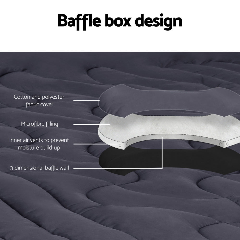 Giselle Bedding Mattress Topper Pillowtop 3-Zone Queen-Mattress Toppers-PEROZ Accessories