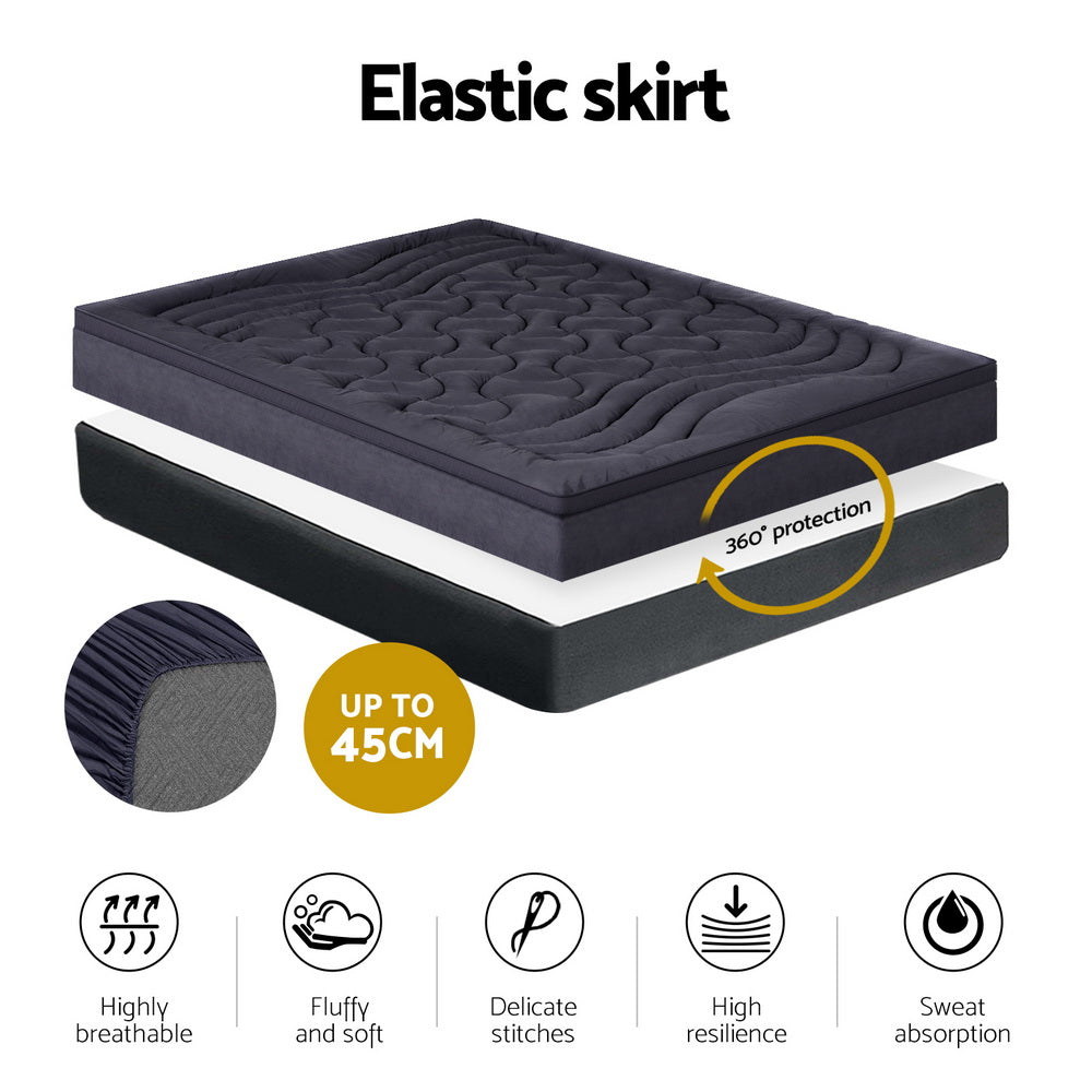 Giselle Bedding Mattress Topper Pillowtop 3-Zone Queen-Mattress Toppers-PEROZ Accessories