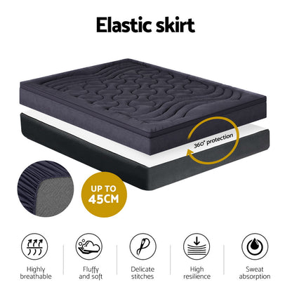 Giselle Bedding Mattress Topper Pillowtop 3-Zone Queen-Mattress Toppers-PEROZ Accessories
