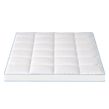 Giselle Bedding Mattress Topper Pillowtop Bamboo 10cm Double-Furniture &gt; Mattresses &gt; Mattress Toppers-PEROZ Accessories
