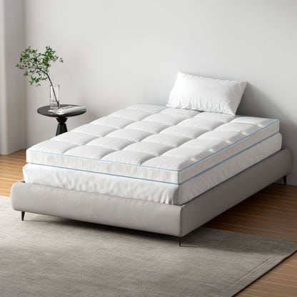 Giselle Bedding Mattress Topper Pillowtop Bamboo 10cm Double-Furniture &gt; Mattresses &gt; Mattress Toppers-PEROZ Accessories