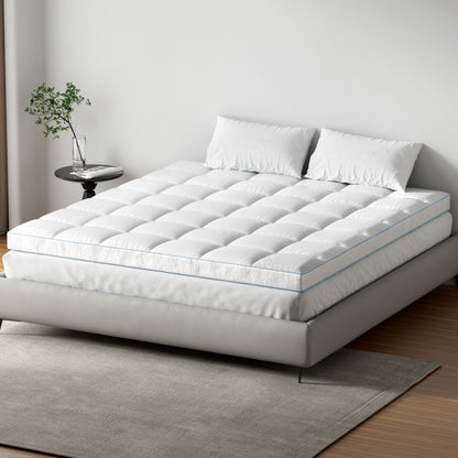Giselle Bedding Mattress Topper Pillowtop Bamboo 10cm King-Furniture &gt; Mattresses &gt; Mattress Toppers-PEROZ Accessories