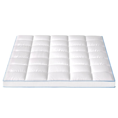 Giselle Bedding Mattress Topper Pillowtop Bamboo 10cm Queen-Furniture &gt; Mattresses &gt; Mattress Toppers-PEROZ Accessories