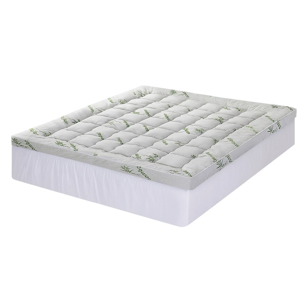 Giselle Mattress Topper 11cm Pillowtop toppers Bamboo King-Furniture > Mattresses > Mattress Toppers-PEROZ Accessories