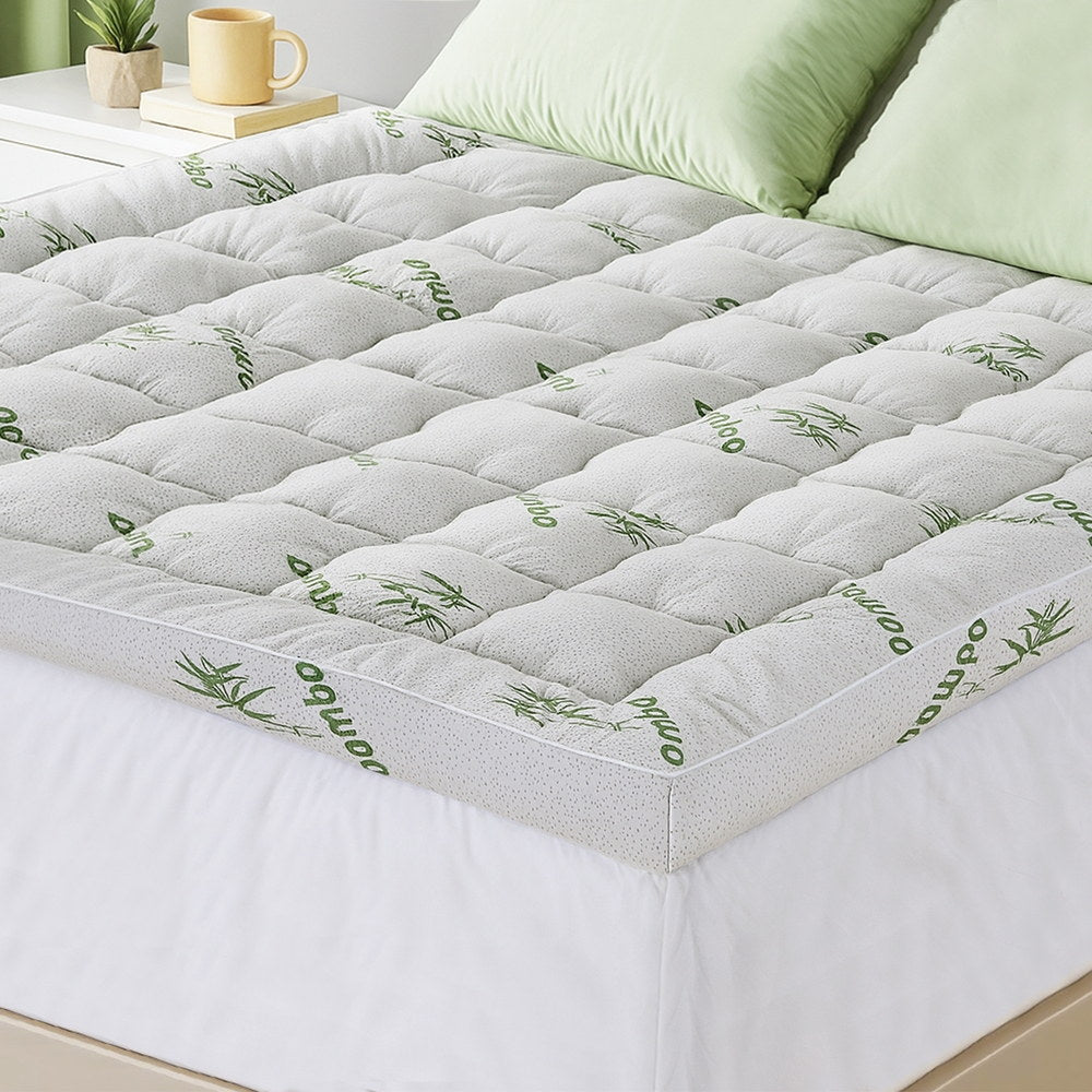 Giselle Mattress Topper 11cm Pillowtop toppers Bamboo King-Furniture > Mattresses > Mattress Toppers-PEROZ Accessories