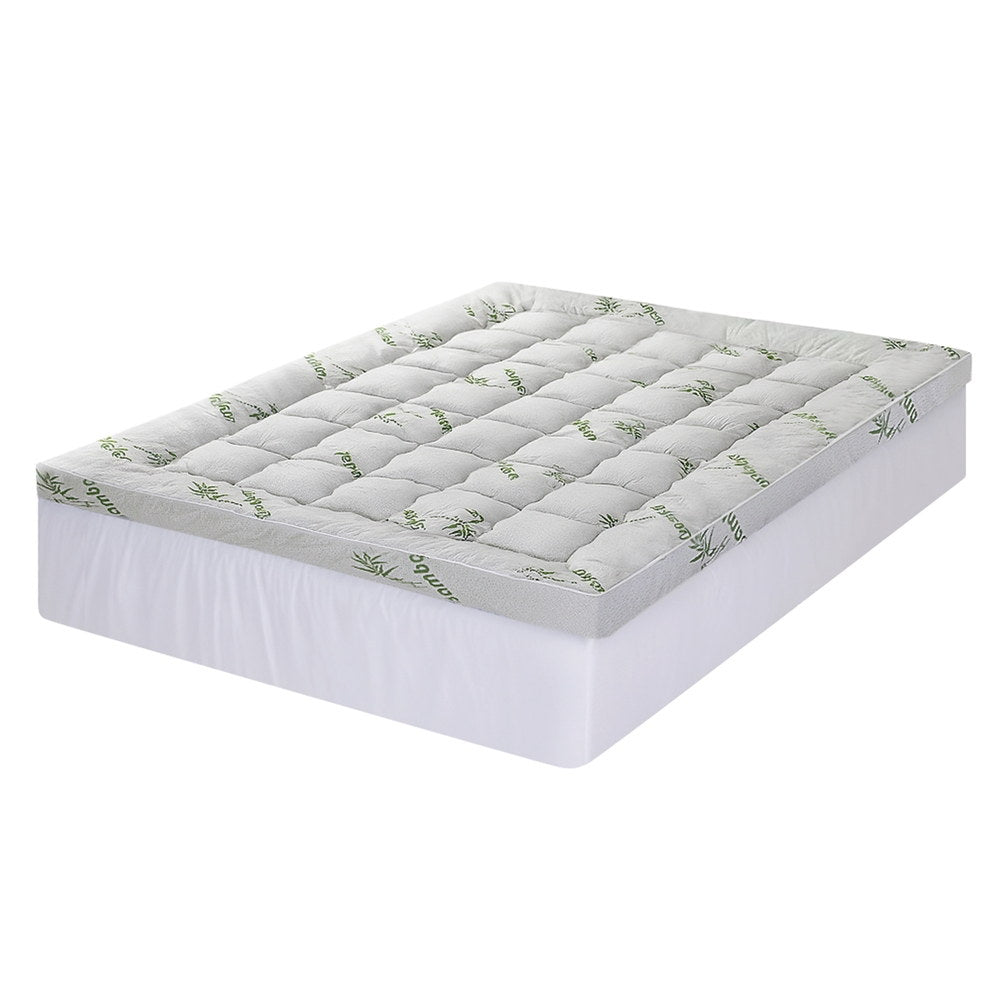 Giselle Mattress Topper 11cm Pillowtop toppers Bamboo Queen-Furniture > Mattresses > Mattress Toppers-PEROZ Accessories
