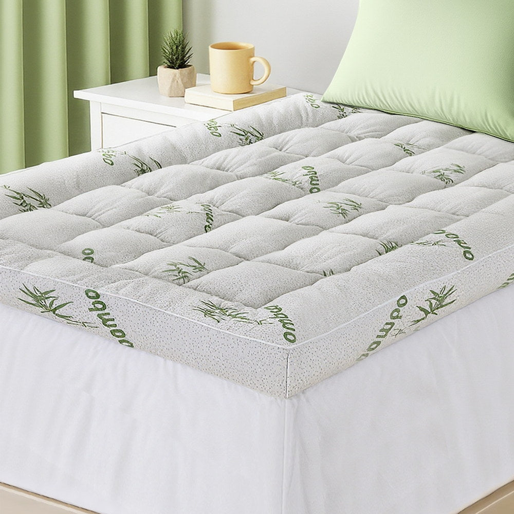 Giselle Mattress Topper 11cm Pillowtop toppers Bamboo Single-Furniture > Mattresses > Mattress Toppers-PEROZ Accessories