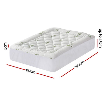 Giselle Mattress Topper 5cm Pillowtop toppers Bamboo Double-Furniture > Mattresses > Mattress Toppers-PEROZ Accessories