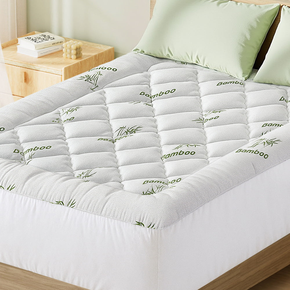 Giselle Mattress Topper 5cm Pillowtop toppers Bamboo Double-Furniture > Mattresses > Mattress Toppers-PEROZ Accessories