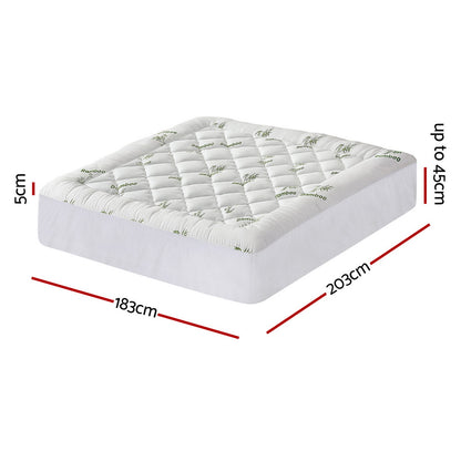 Giselle Mattress Topper 5cm Pillowtop toppers Bamboo King-Furniture > Mattresses > Mattress Toppers-PEROZ Accessories