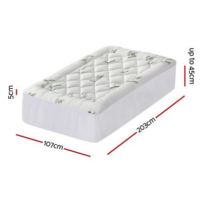Giselle Mattress Topper 5cm Pillowtop toppers Bamboo King Single-Furniture &gt; Mattresses &gt; Mattress Toppers-PEROZ Accessories