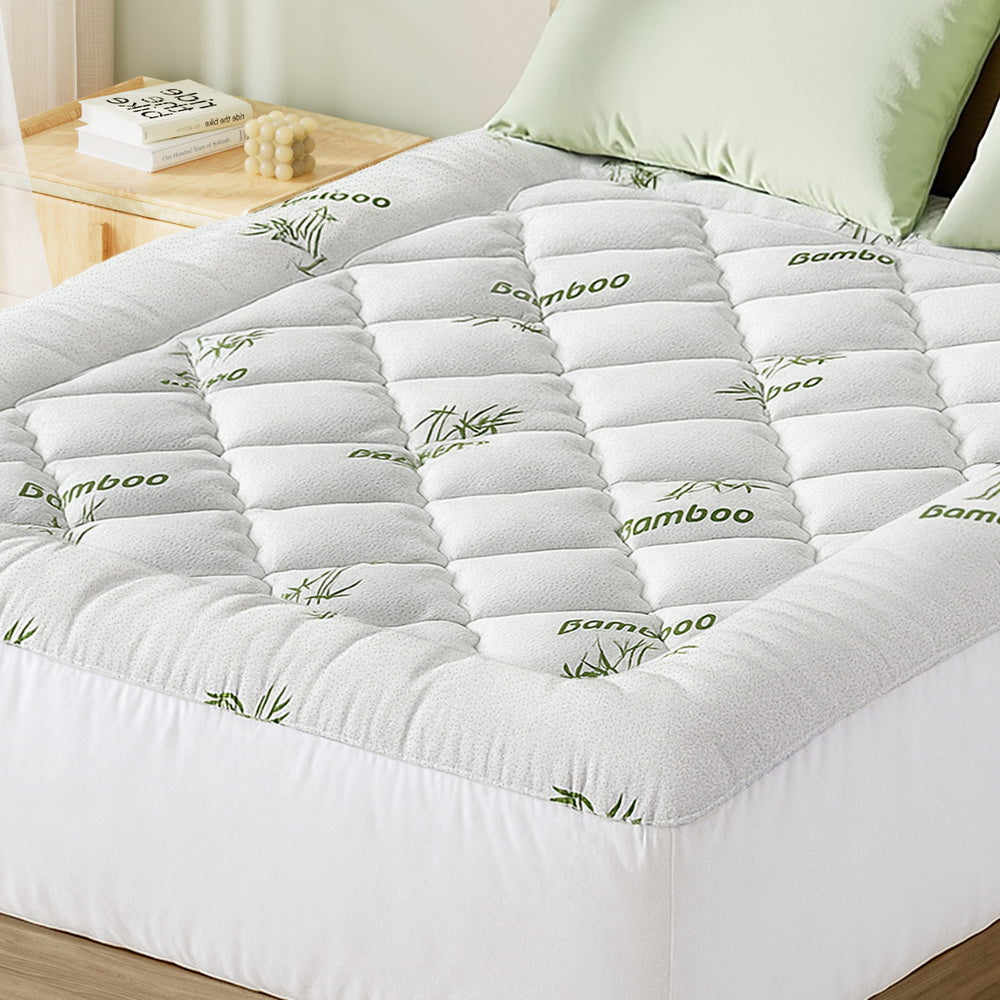 Giselle Mattress Topper 5cm Pillowtop toppers Bamboo Queen-Furniture > Mattresses > Mattress Toppers-PEROZ Accessories