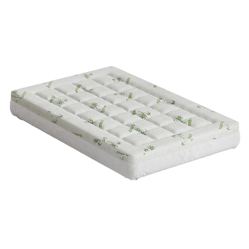 Giselle Bedding Mattress Topper Pillowtop Bamboo 7.5cm King Single-Furniture &gt; Mattresses &gt; Mattress Toppers-PEROZ Accessories