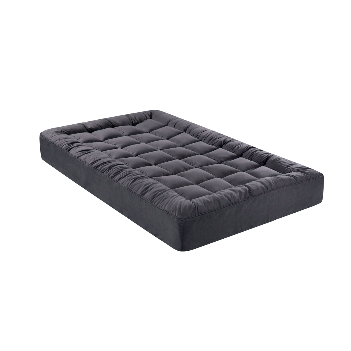 Giselle Bedding Bamboo Charcoal Filling Pillowtop Topper 1000GSM 5cm Thick Pillowtop Pad for Back Pain Relief Washable with 45cm Deep Pocket Single-Mattress Toppers-PEROZ Accessories
