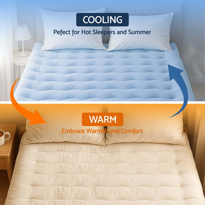 Giselle 5cm Mattress Topper Pillowtop toppers Double-Sided King-Furniture &gt; Mattresses &gt; Mattress Toppers-PEROZ Accessories