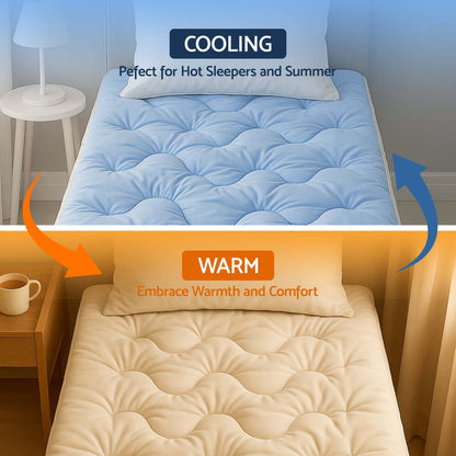 Giselle 5cm Mattress Topper Pillowtop toppers Double-Sided Single-Furniture &gt; Mattresses &gt; Mattress Toppers-PEROZ Accessories