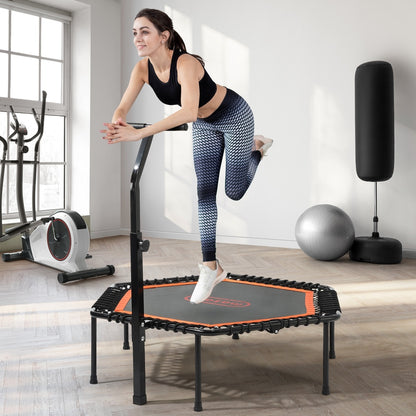Mazam Trampoline Rebounder Fitness Adjustable Handrail 50 Inch-Trampoline-PEROZ Accessories