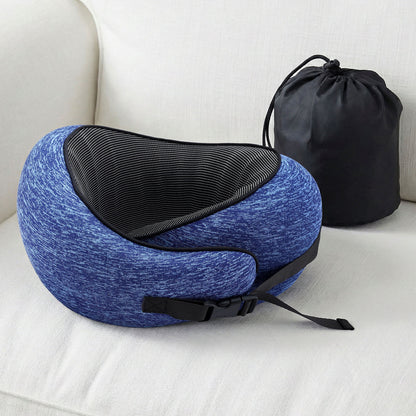 Wanderlite Travel Pillows for Airplanes Ergonomic Memory Foam Neck Pillow, Breathable &amp; Washable Cover, Travel Bag Included, Airplane Pillow for Airplane, Car, Office and Home, Blue-Home &amp; Garden > Bedding > Pillows-PEROZ Accessories