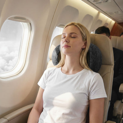 Wanderlite Travel Pillows for Airplanes Ergonomic Memory Foam Neck Pillow, Breathable &amp; Washable Cover, Travel Bag Included, Airplane Pillow for Airplane, Car, Office and Home, Dark Grey-Home &amp; Garden > Bedding > Pillows-PEROZ Accessories