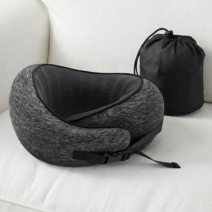 Wanderlite Travel Pillows for Airplanes Ergonomic Memory Foam Neck Pillow, Breathable &amp; Washable Cover, Travel Bag Included, Airplane Pillow for Airplane, Car, Office and Home, Dark Grey-Home &amp; Garden > Bedding > Pillows-PEROZ Accessories