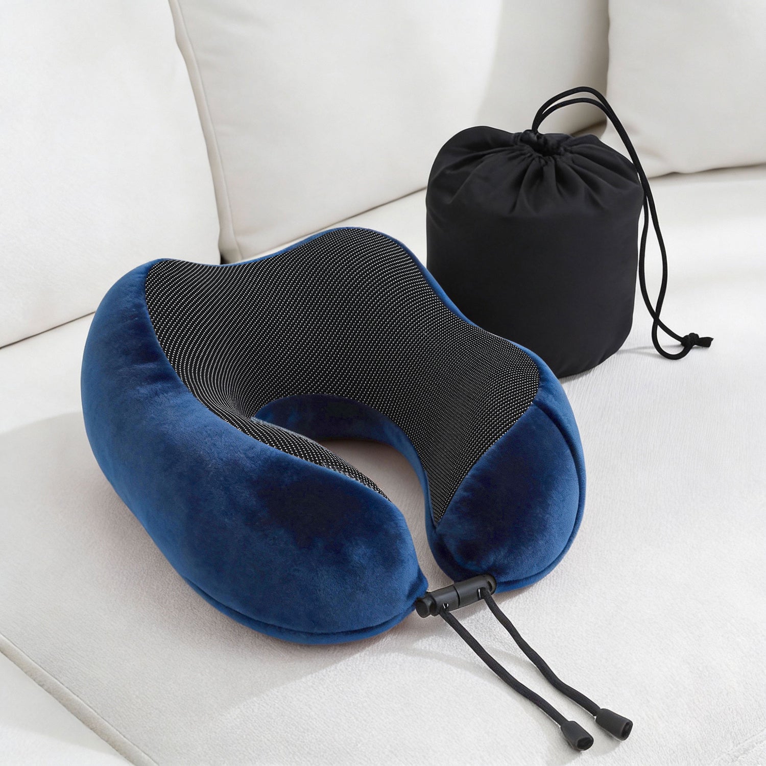Wanderlite Travel Pillow for Airplanes Memory Foam Neck Pillows for Traveling, Soft &amp; Washable Cover with Storage Bag, Portable Plane Accessories for Airplanes Offices Cars, Blue-Home &amp; Garden > Bedding > Pillows-PEROZ Accessories