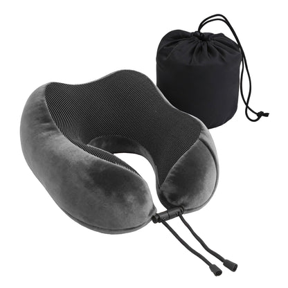 Wanderlite Travel Pillow for Airplanes Memory Foam Neck Pillows for Traveling, Soft &amp; Washable Cover with Storage Bag, Portable Plane Accessories for Airplanes Offices Cars, Grey-Home &amp; Garden > Bedding > Pillows-PEROZ Accessories