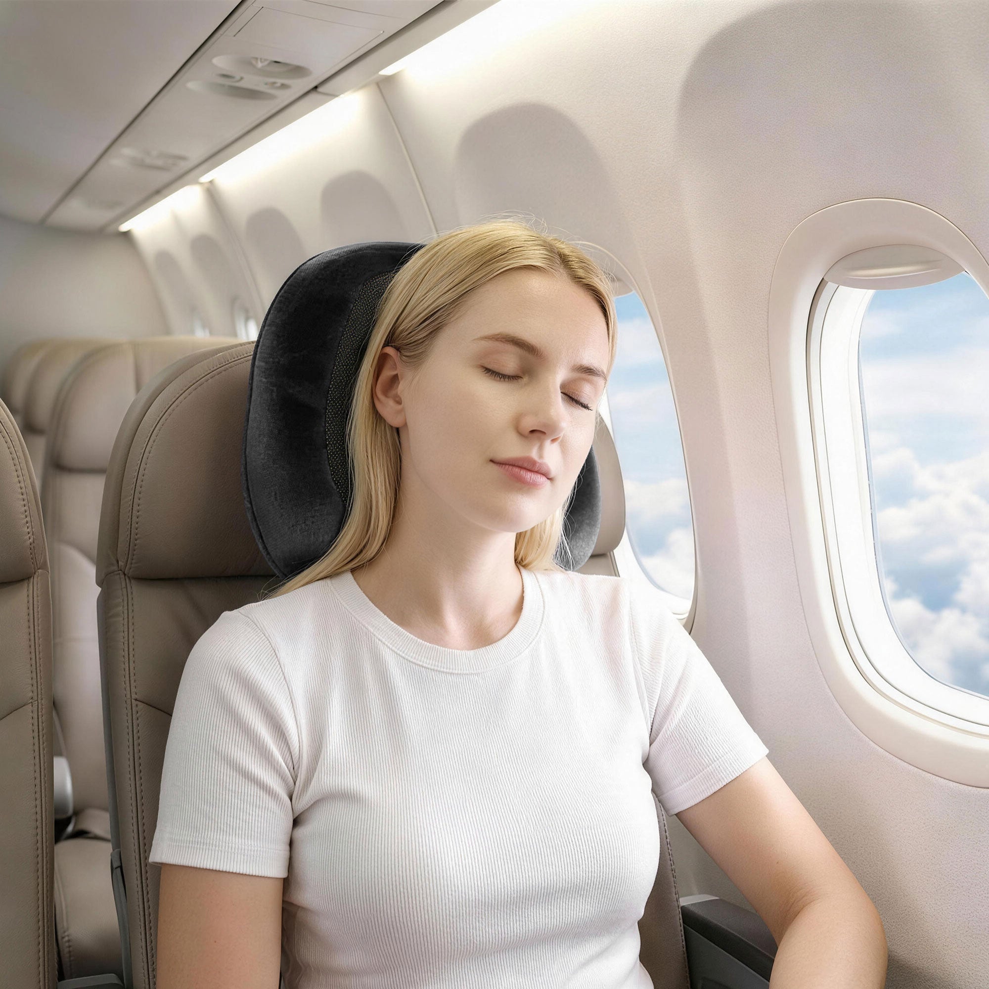 Wanderlite Travel Pillow for Airplanes Memory Foam Neck Pillows for Traveling, Soft &amp; Washable Cover with Storage Bag, Portable Plane Accessories for Airplanes Offices Cars, Grey-Home &amp; Garden > Bedding > Pillows-PEROZ Accessories