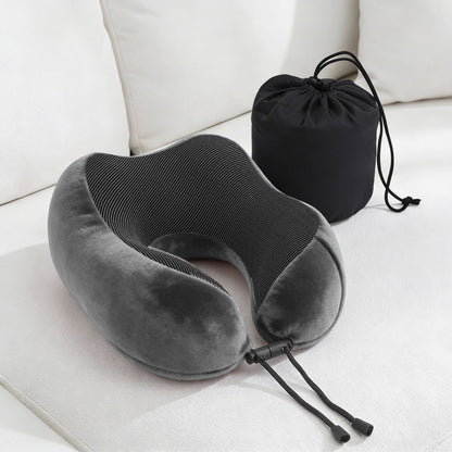 Wanderlite Travel Pillow for Airplanes Memory Foam Neck Pillows for Traveling, Soft &amp; Washable Cover with Storage Bag, Portable Plane Accessories for Airplanes Offices Cars, Grey-Home &amp; Garden > Bedding > Pillows-PEROZ Accessories