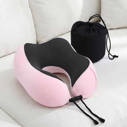 Wanderlite Travel Pillow for Airplanes Memory Foam Neck Pillows for Traveling, Soft &amp; Washable Cover with Storage Bag, Portable Plane Accessories for Airplanes Offices Cars, Pink-Home &amp; Garden > Bedding > Pillows-PEROZ Accessories