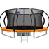 14ft Trampoline Everfit Kids Trampoline Rebounder w/ Ladder Basketball Hoop Orange-Sports & Fitness > Trampolines > Trampolines & Accessories-PEROZ Accessories