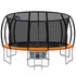 Everfit 16FT Trampoline for Kids w/ Ladder Enclosure Safety Net Rebounder Orange-Sports & Fitness > Trampolines-PEROZ Accessories