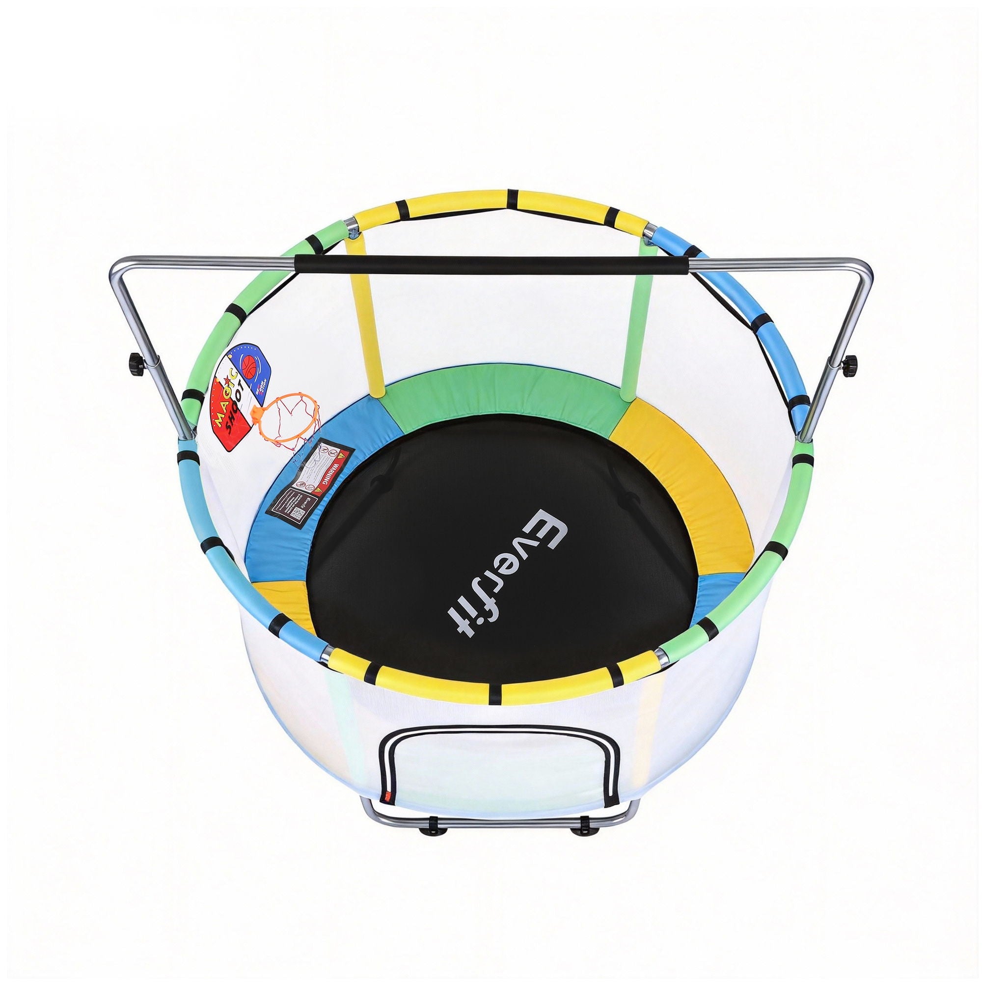 Everfit 55inch Trampoline Kids Rebounder with Basketball Set Sandbag Boxing Game-Sports &amp; Fitness > Trampolines > Trampolines &amp; Accessories-PEROZ Accessories