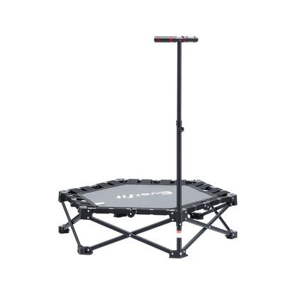Everfit Fitness Foldable Trampoline Rebounder Adjustable Handle Indoor Exercise Black-Sports &amp; Fitness > Trampolines > Trampolines &amp; Accessories-PEROZ Accessories