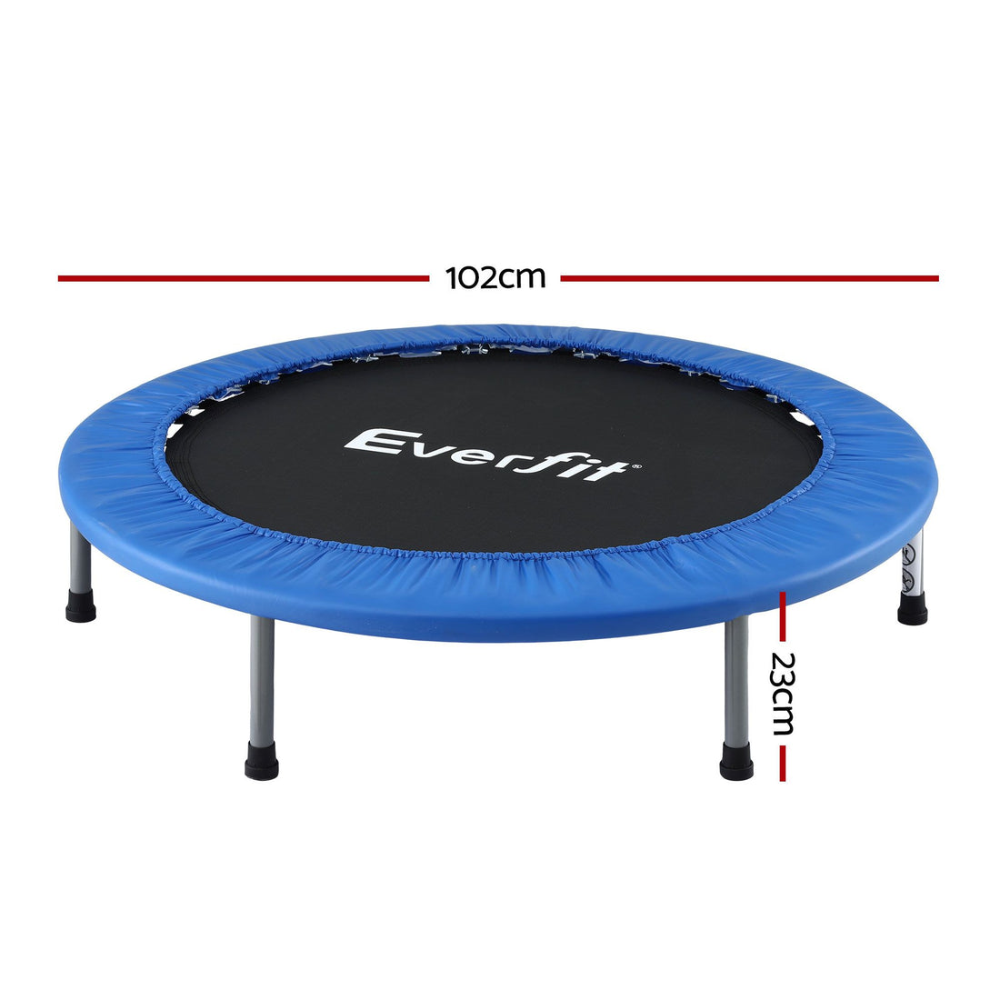 Everfit 40-Inch Fitness Trampoline Rebounder Mini Round Trampoline Home Workouts