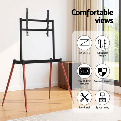 Artiss TV Stand 32-75 inch LED LCD Screen Wooden Floor Easel Height Adjustable-Furniture &gt; Living Room &gt; TV Units-PEROZ Accessories