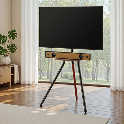 Artiss TV Stand Wooden Tray 24-55&quot; Swivel Height Adjustable-Furniture &gt; Living Room &gt; TV Units-PEROZ Accessories
