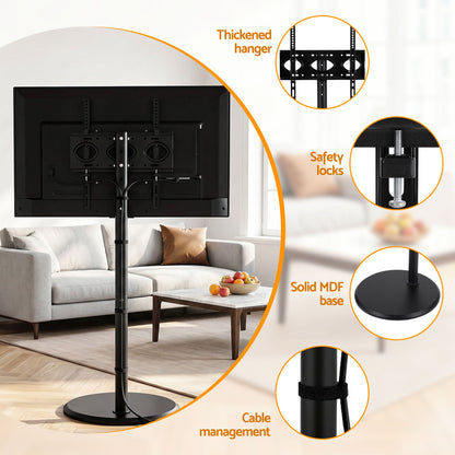 Artiss 32-55 Inch Mobile TV Stand with Wheels Height &amp; Tilt Adjustable Floor Mount-Furniture > Living Room > TV Units-PEROZ Accessories